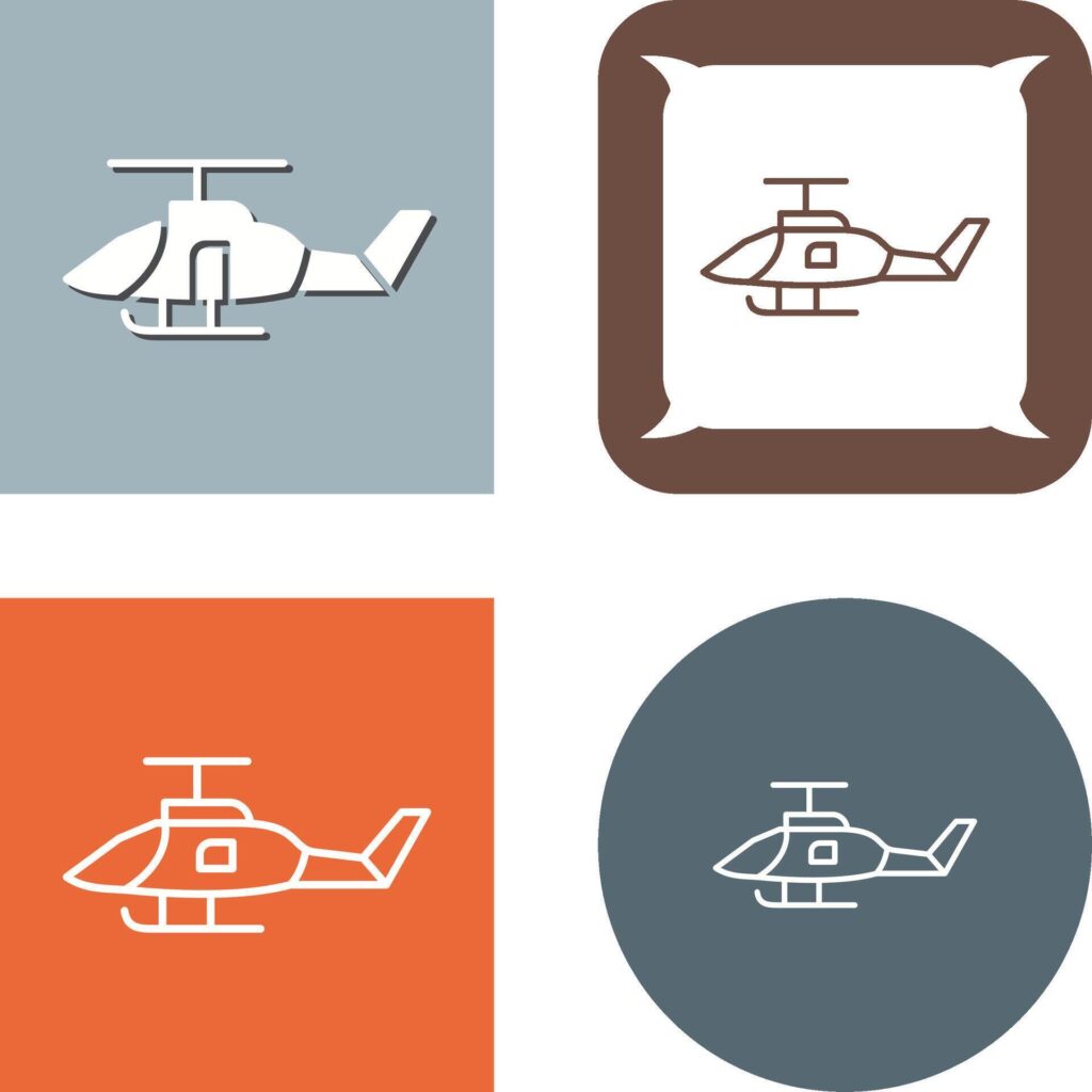 Military Helicopter Icon Design Stock Free