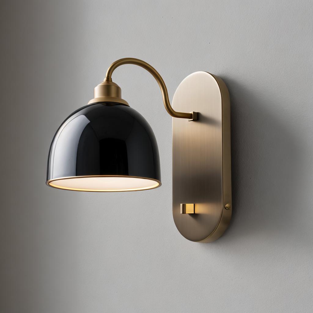 Wall light on bad by @ai_generated