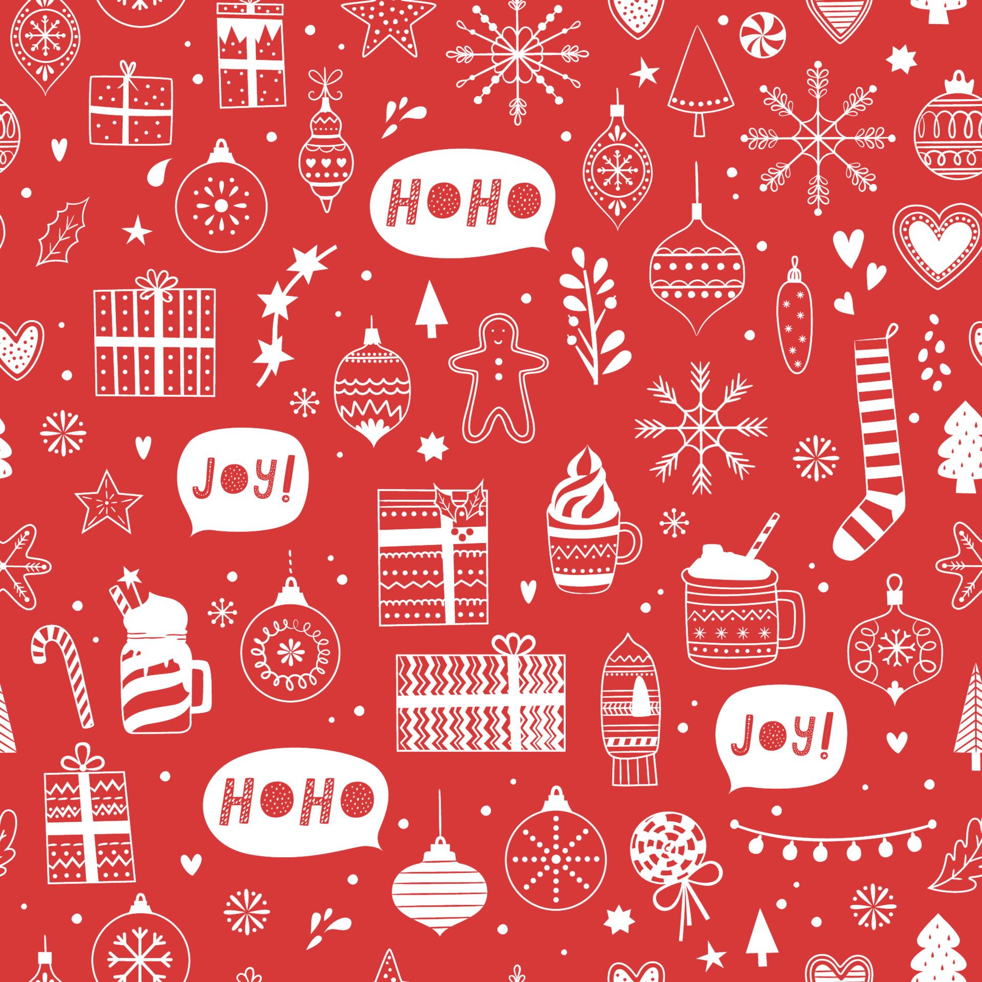 Vector seamless Christmas pattern. Xmas and winter. Free Vector