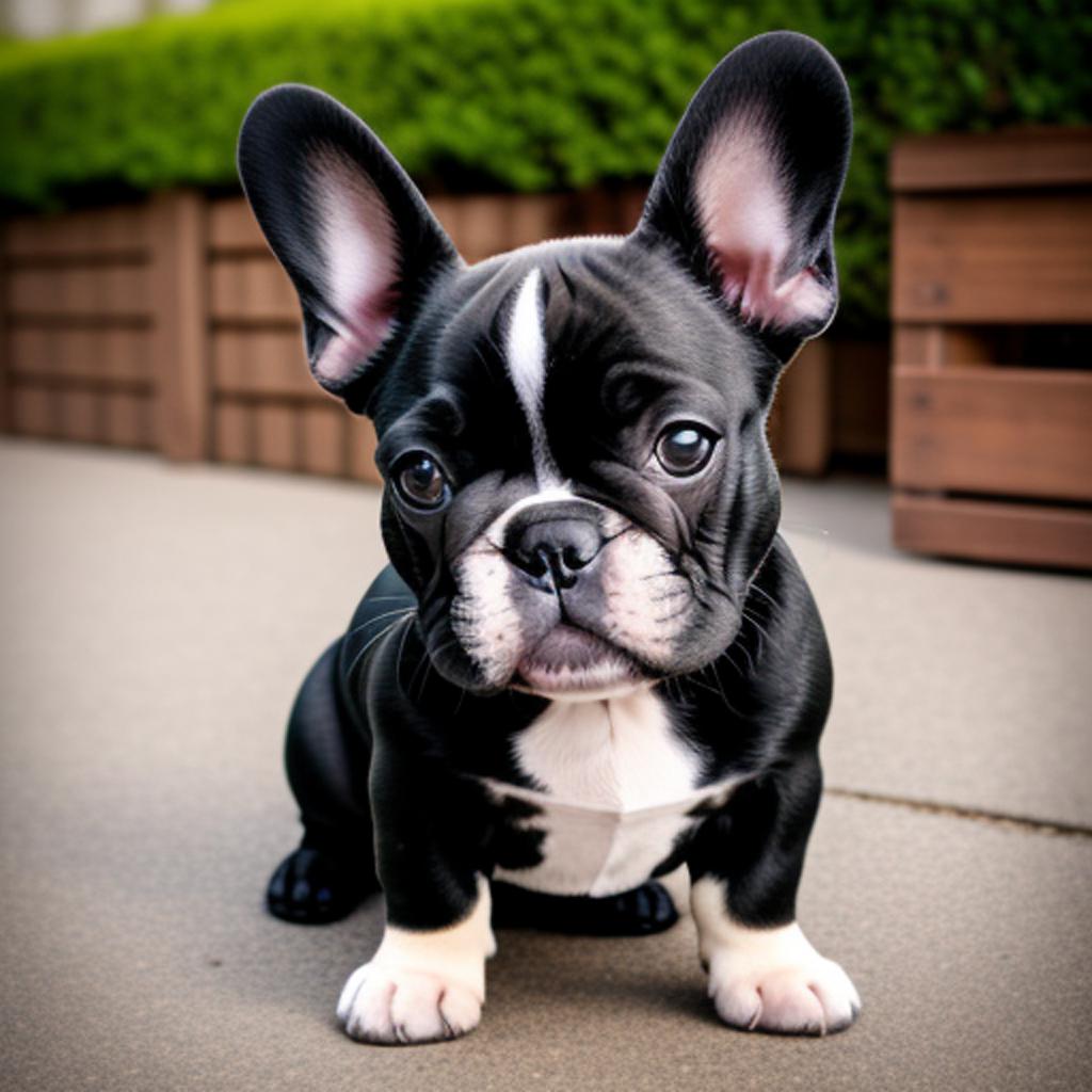 French bulldog black and by @ai_generated