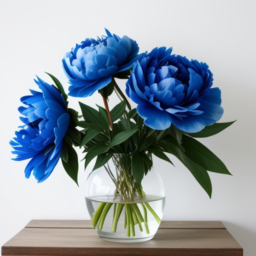 Beautiful blue peonies in by @ai_generated