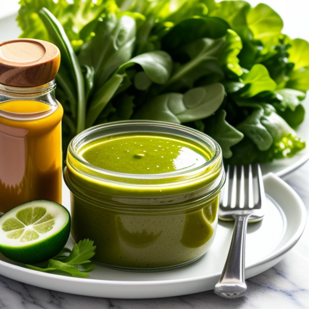 Green salad dressing by by @ai_generated