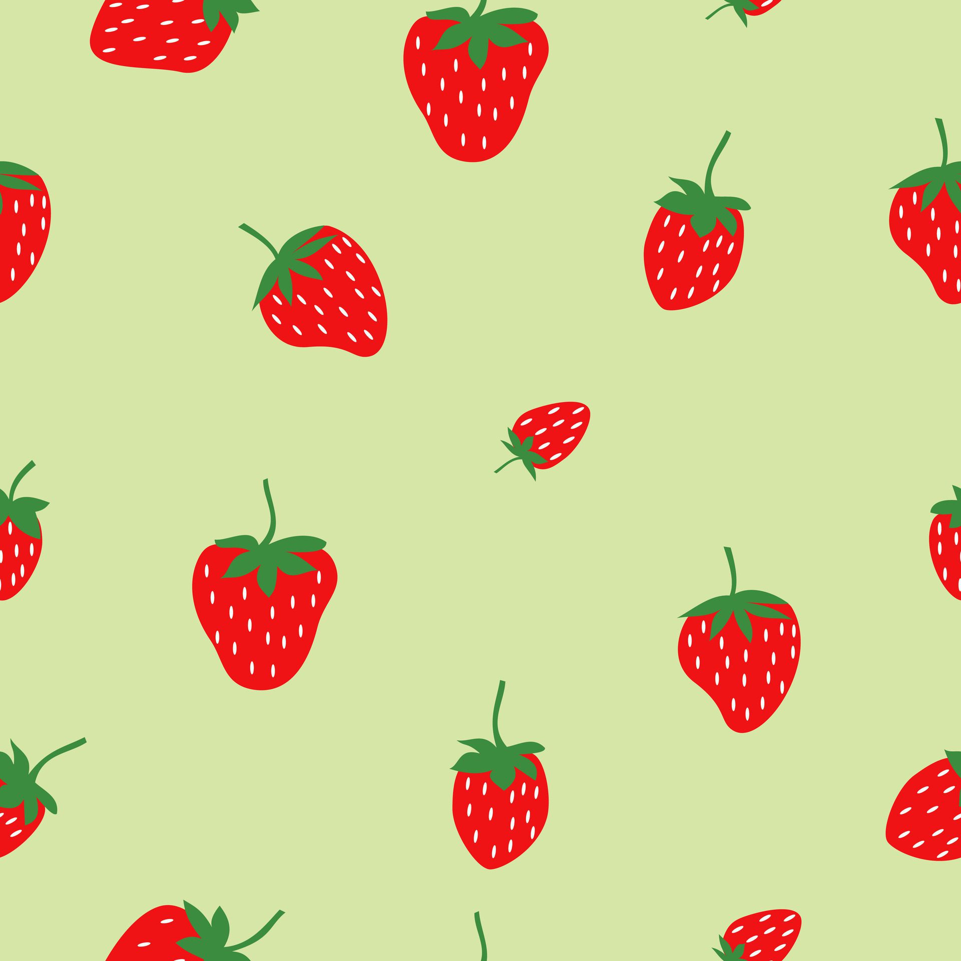 Stawberry Seamless Pattern Free Vector