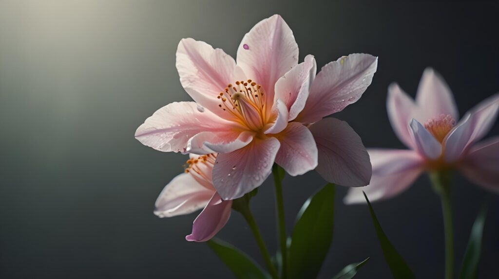 Lily flowers with beautiful blur background Stock Free