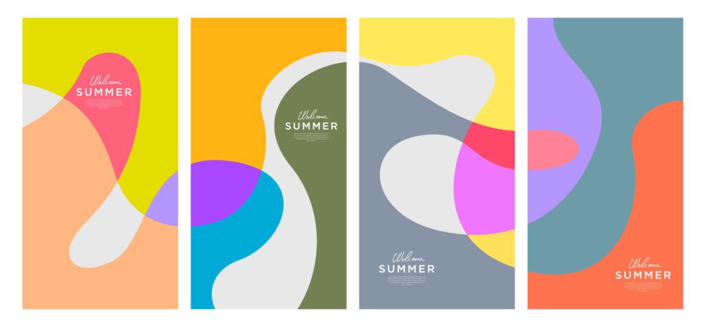 Colorful summer abstract background Free Vector