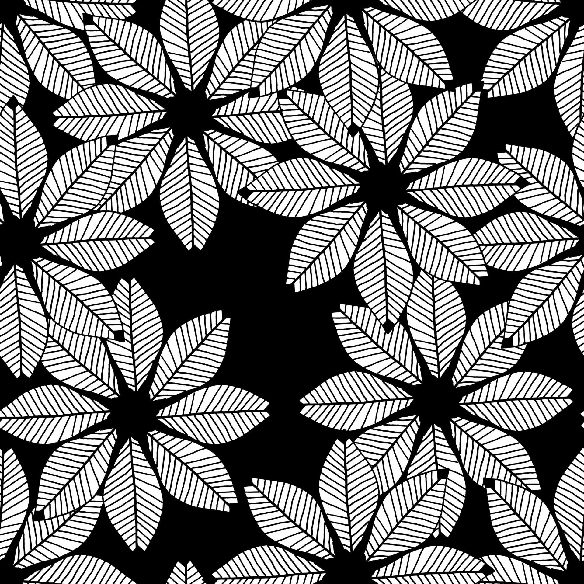 Seamless drawing lines leaves pattern, Vector drawing sketch design for decoration background. Free Vector