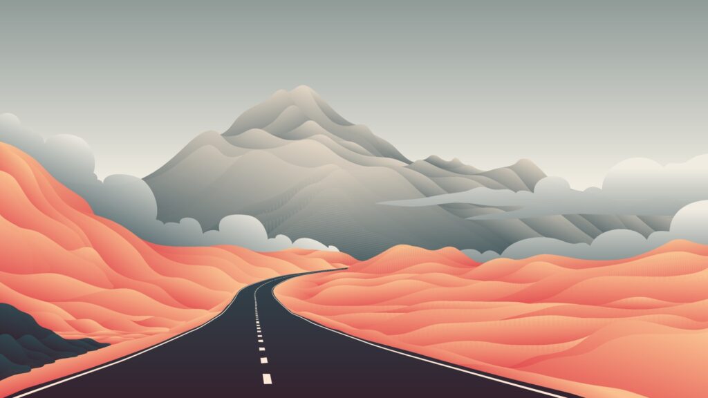 highway road mountain Free Vector