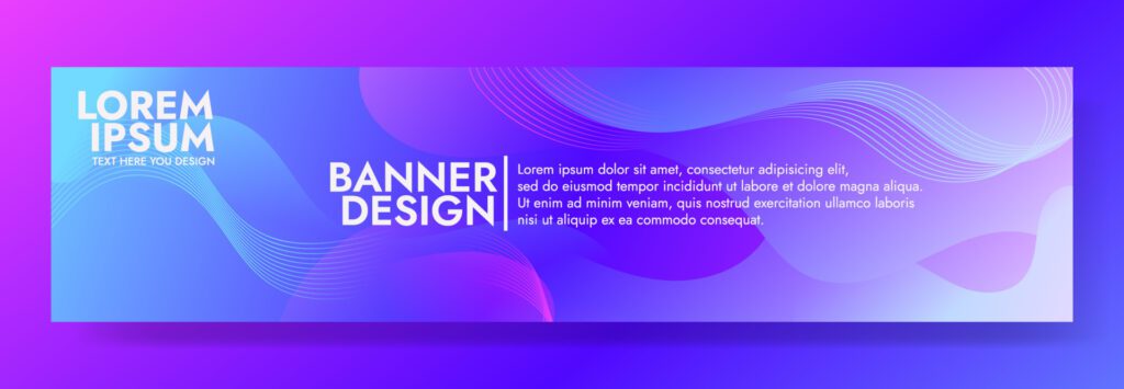 Abstract Blue Fluid Wave Banner Template Free Vector