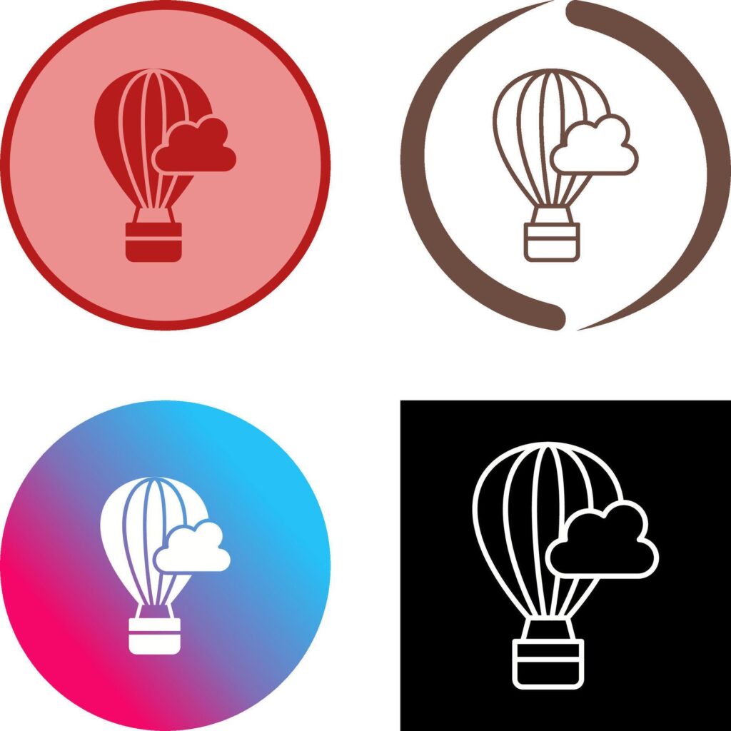 Hot Air Baloon Icon Design Stock Free