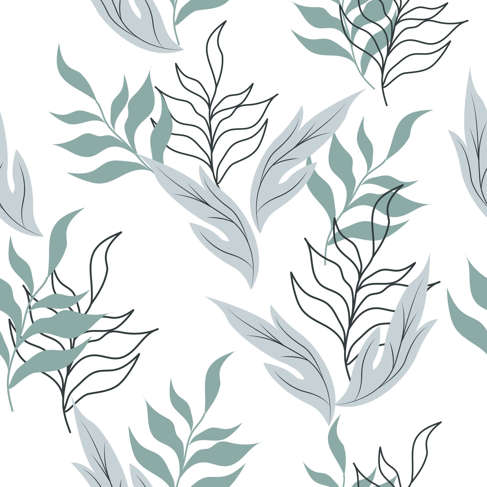 Seamless pattern with leaves.Endless floral pattern Free Vector