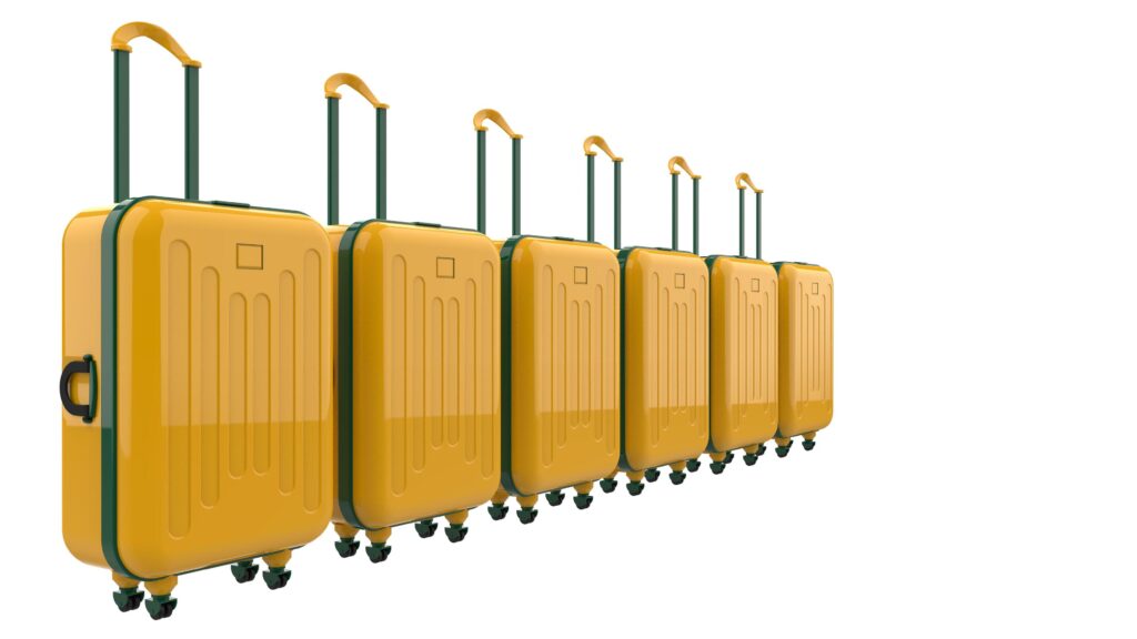 Luggage isolated on background. 3d rendering – illustration Stock Free