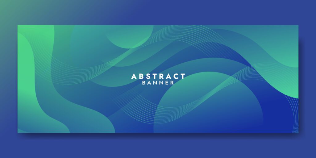 Abstract Green Fluid Wave Banner Template Free Vector