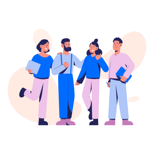 Group, collegues, friends illustration