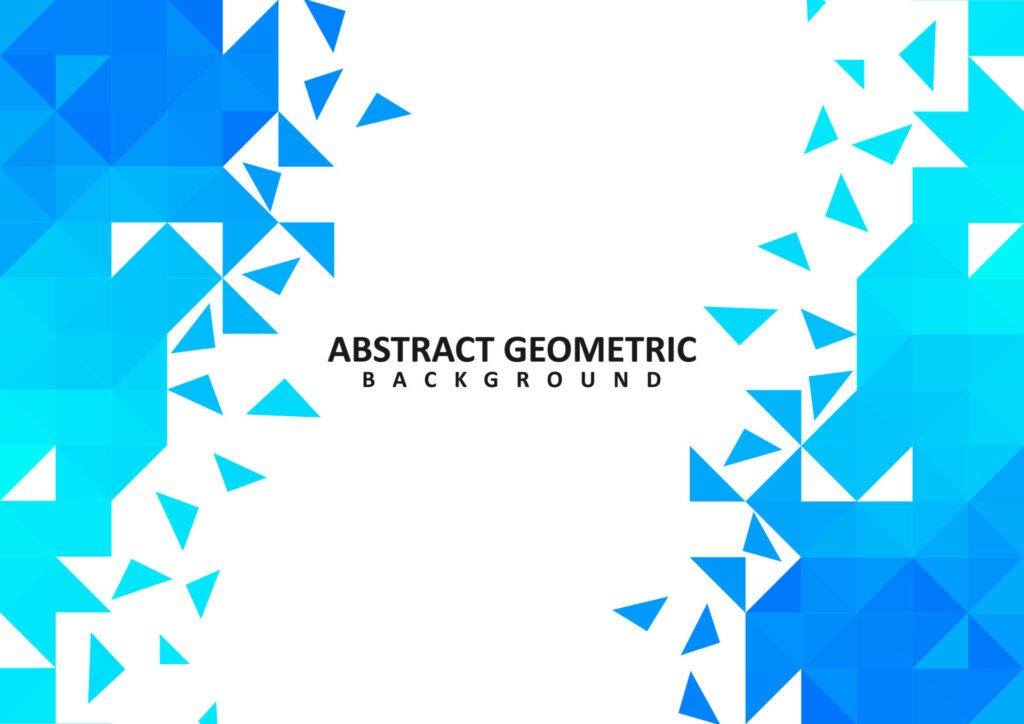 Abstract blue geometric vector background design Free Vector