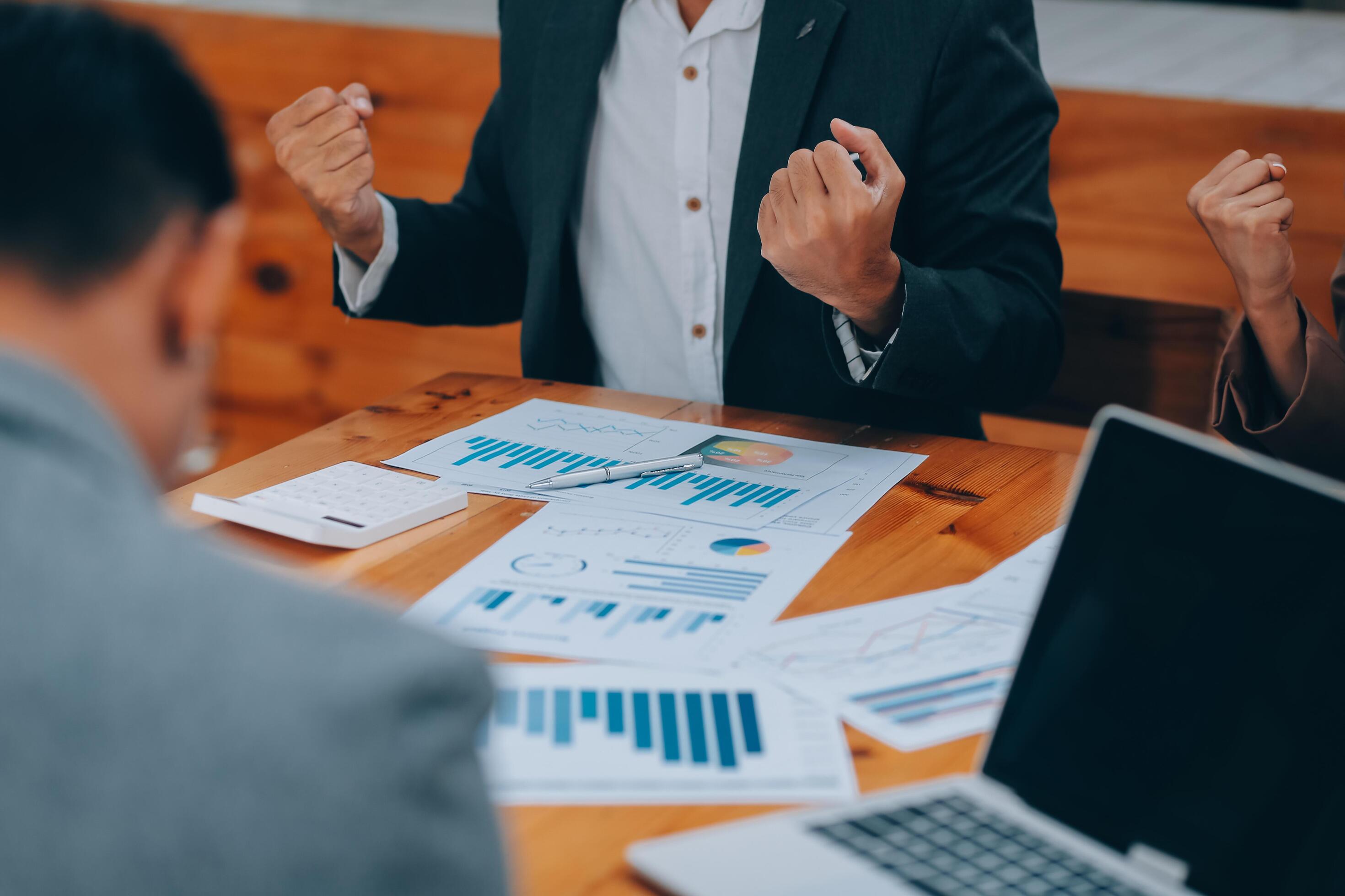 Business people join hand together during their meeting Stock Free