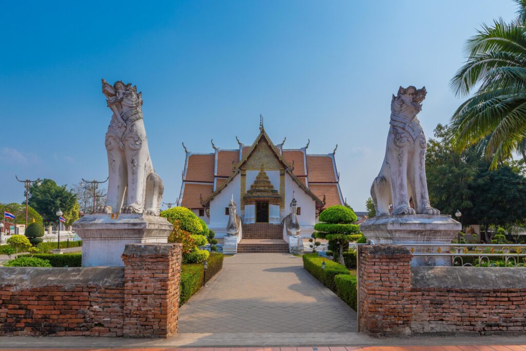 Wat Phumin is a unique thai traditional Temple of Nan province ,Thailand Stock Free