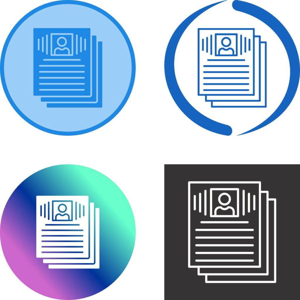 Resume Icon Design Stock Free