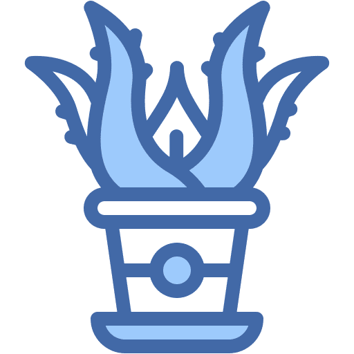 Aloe, vera, house icon