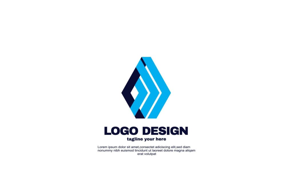 abstract creative idea best elegant colorful corporate business company logo design template navy blue color Stock Free