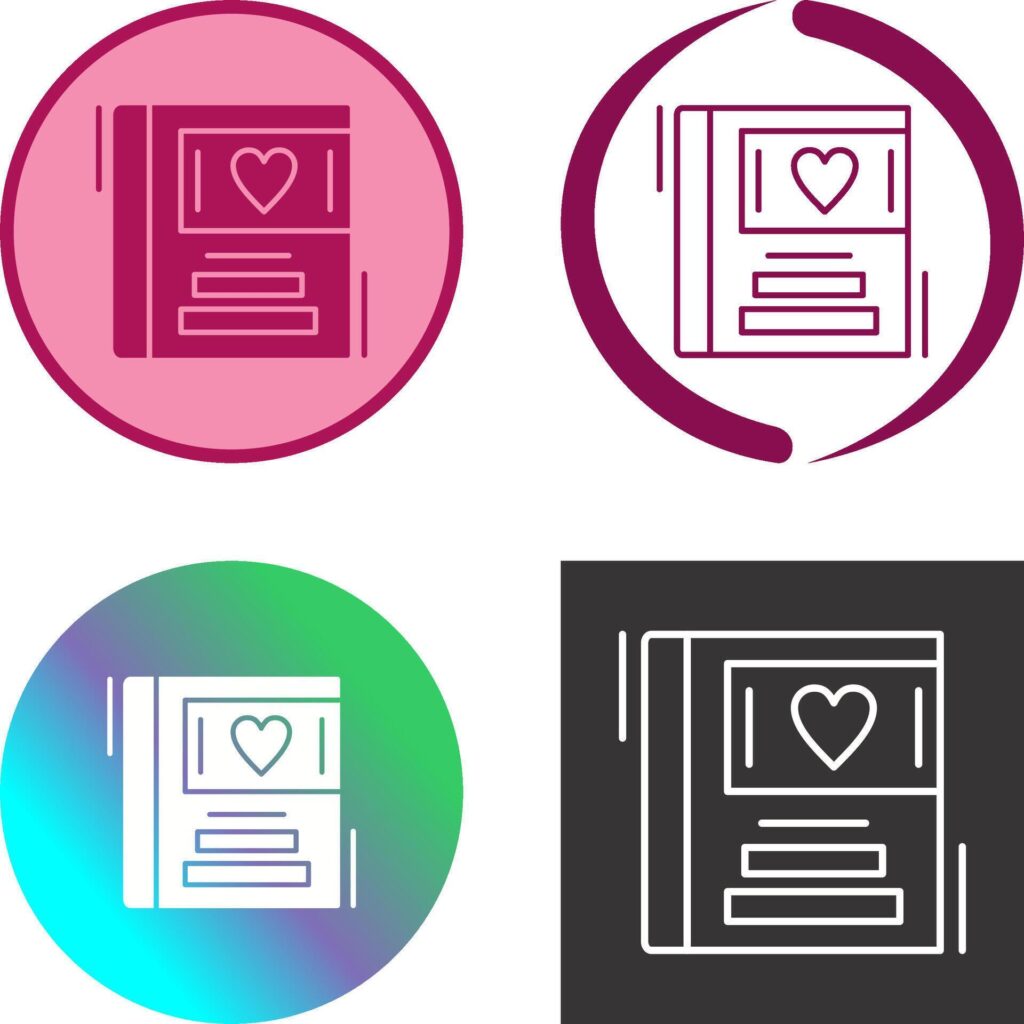 Wedding Album Icon Design Stock Free