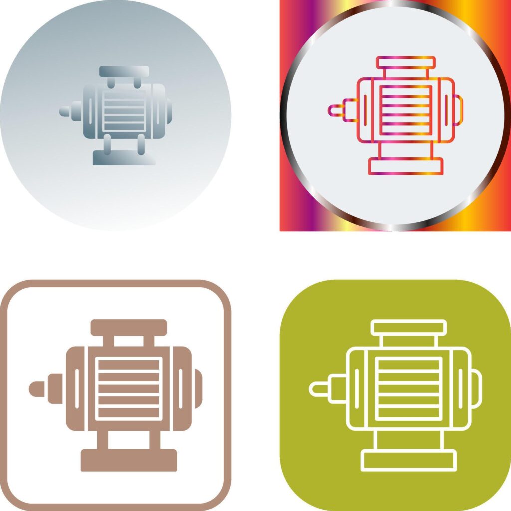 ELectric Motor Icon Design Stock Free