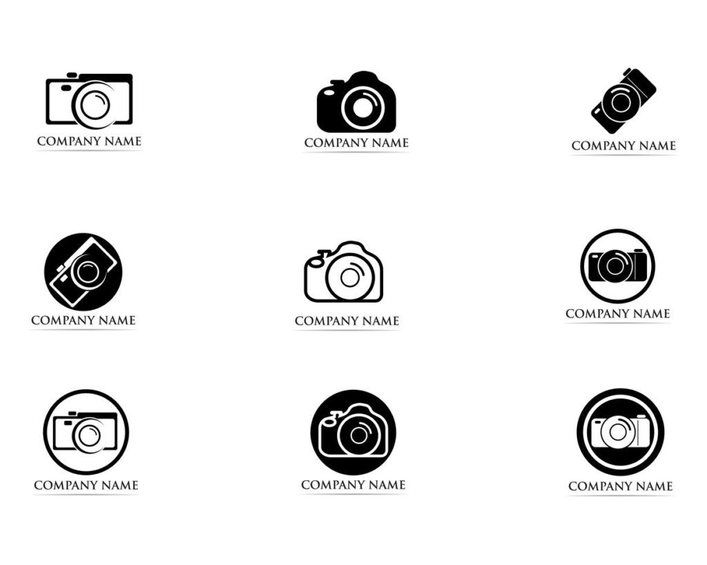 Photography Logo Vector illustrator black Stock Free