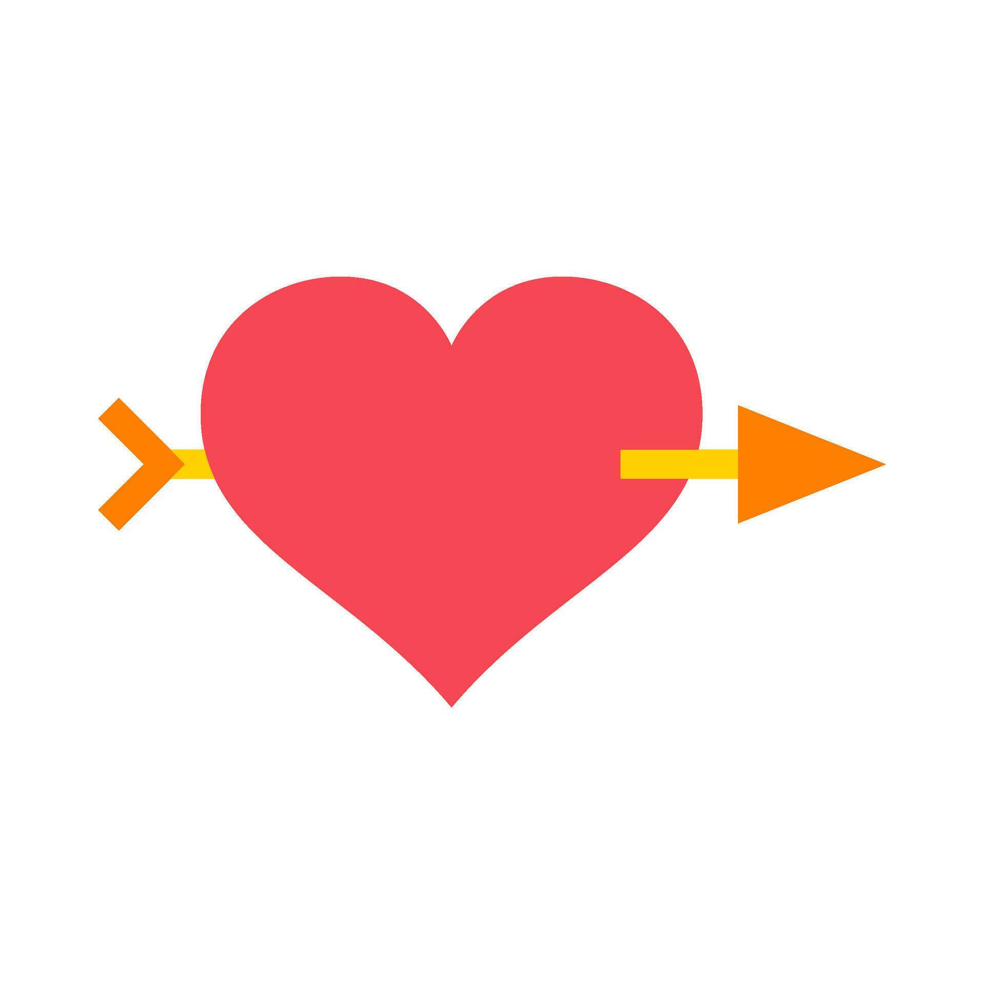 Arrows of love and affection flat illustration Stock Free