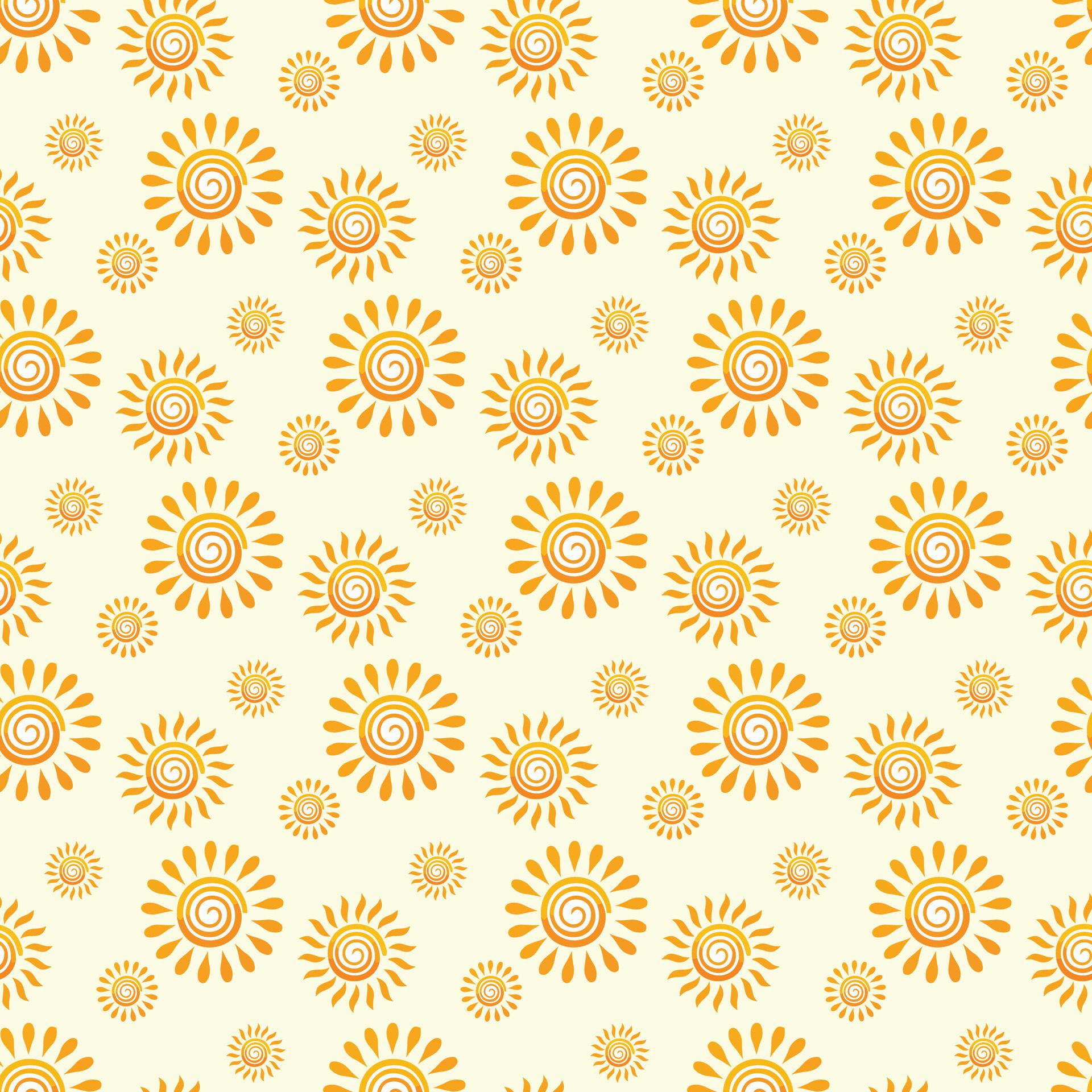 Friendly Suns Seamless Pattern Design Free Vector