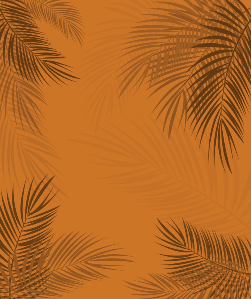 Beautiful Palm Leaf Background. Vector Illustration Free Vector