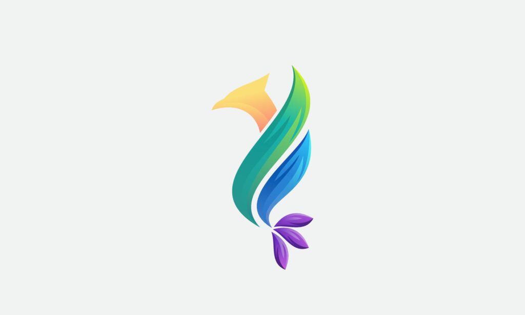 Abstract bird phoenix logo design template Stock Free