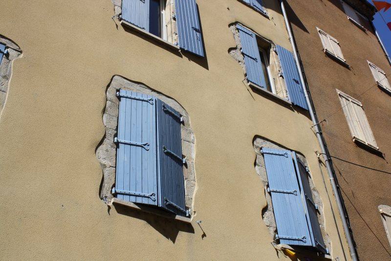 Shuttered windows in France Stock Free