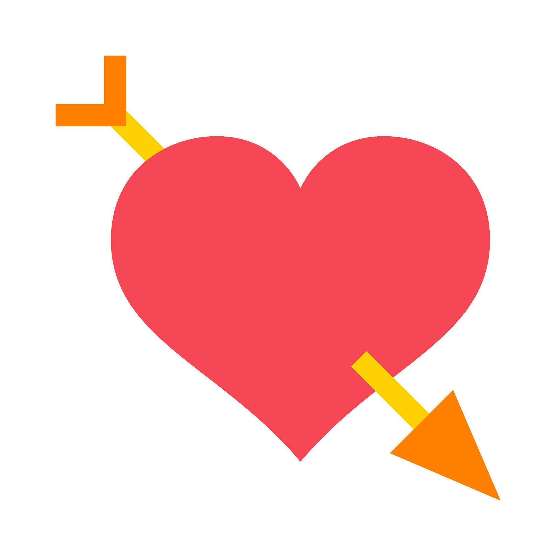 Arrows of love and affection flat illustration Stock Free