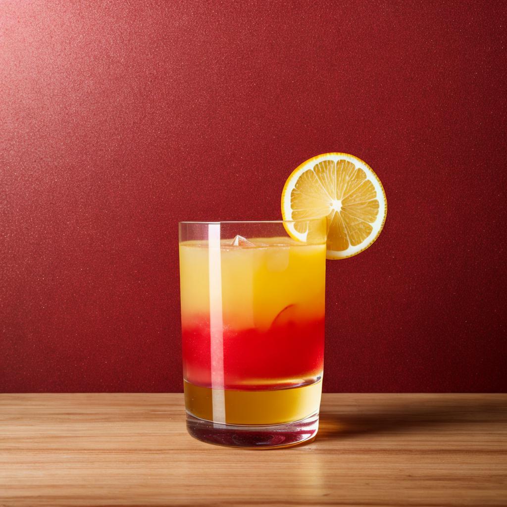 Create a yellow cocktail by @ai_generated