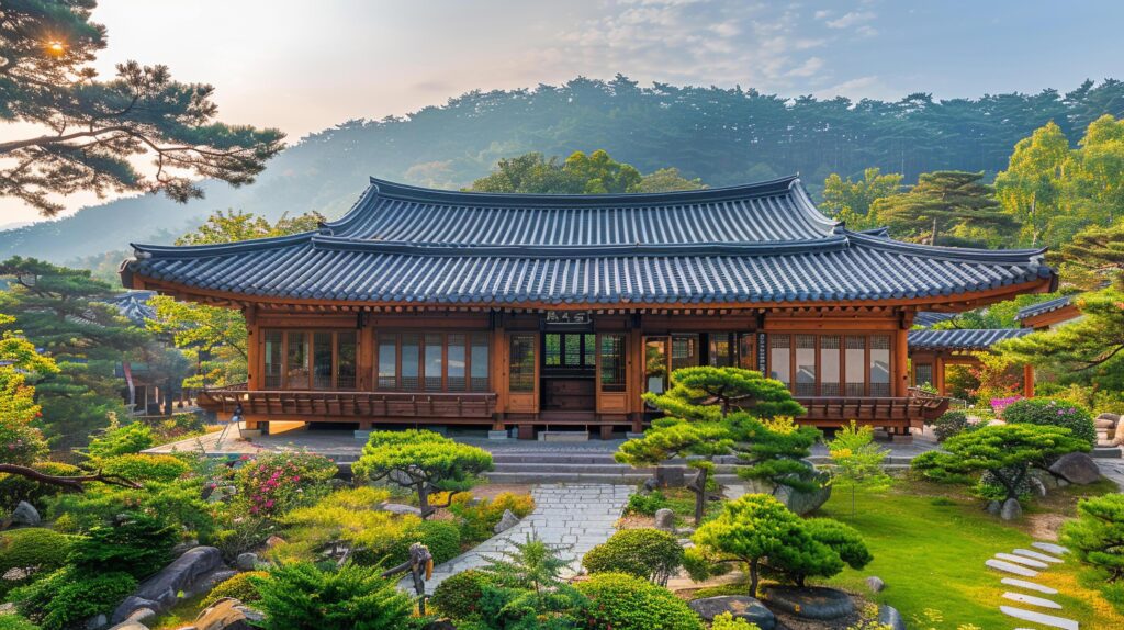 AI generated Traditional Korean architecture ancient style South KoreaTop Travel landmark in Seoul Korea Stock Free