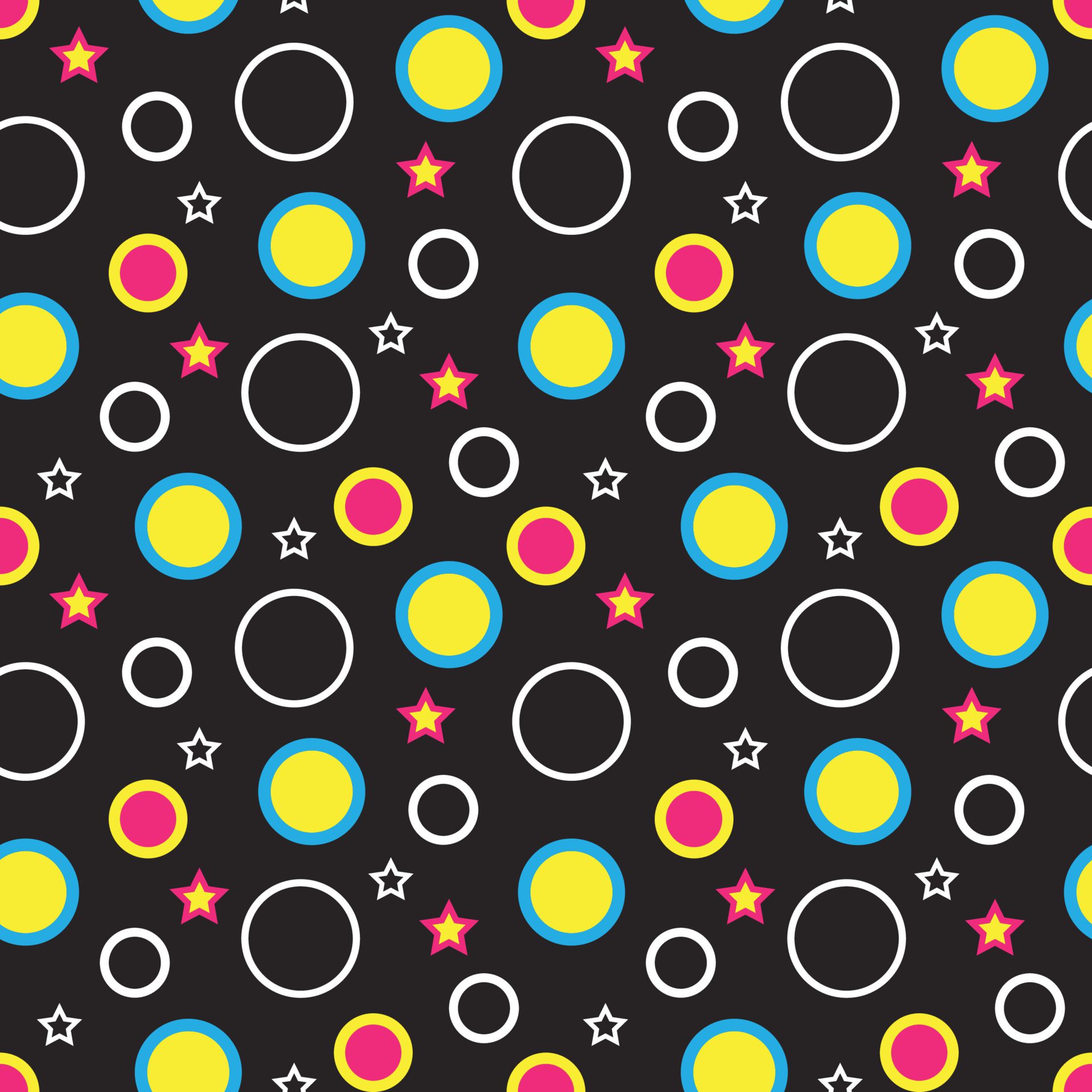 beautiful circle colorful shape seamless pattern for fabric or wrapping paper background template vector Free Vector