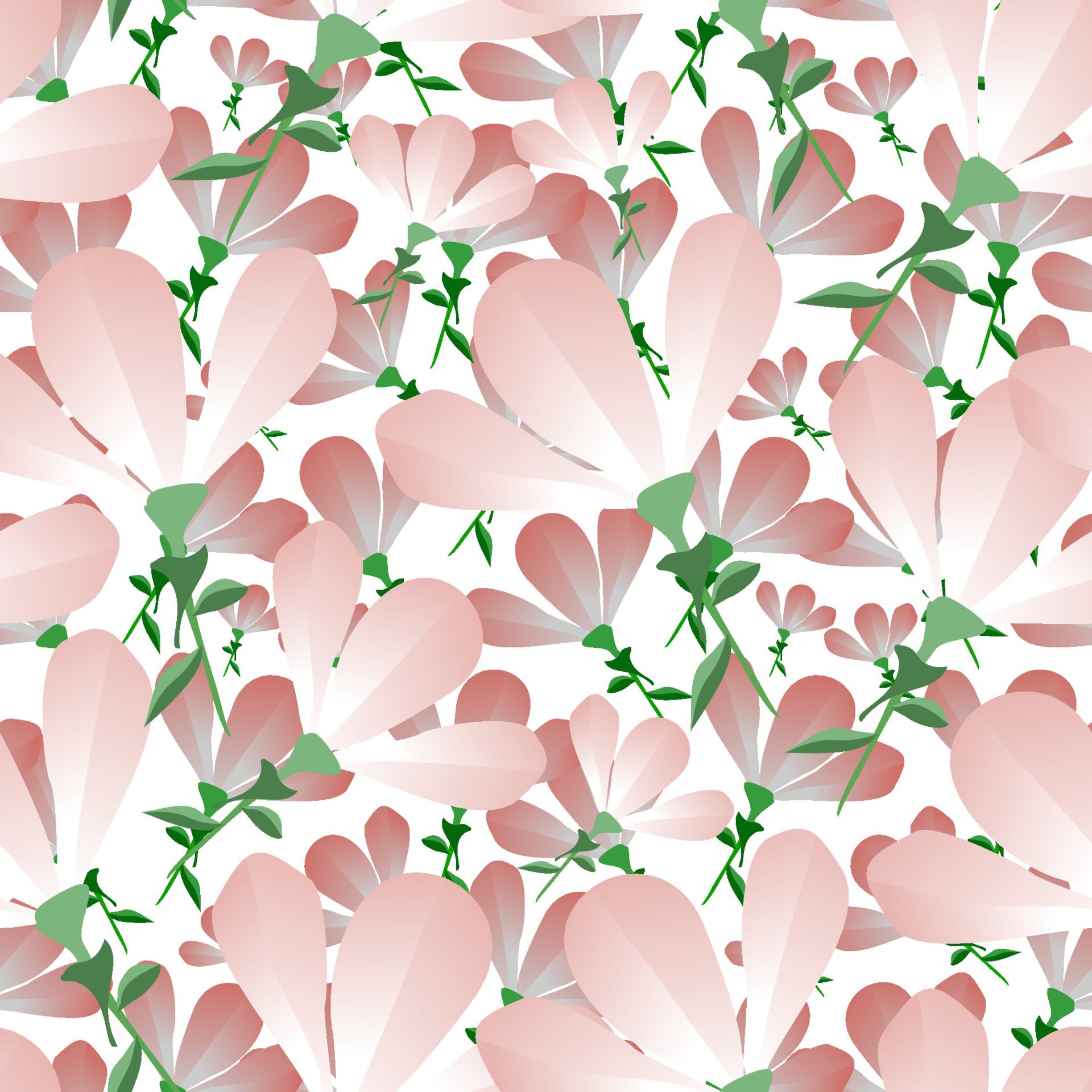 Modern abstract organic floral repeat pattern design Free Vector