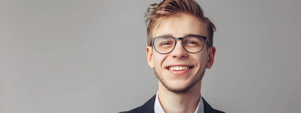 Confident Young Business Professional Smiling in Formal Attire Stock Free