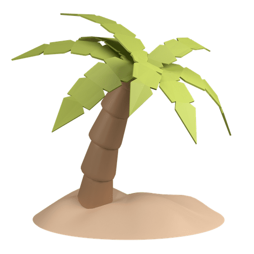 Palm tree, coconut tree, plant 3D illustration