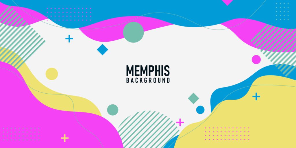 Colorful modern memphis background. vector illustration. Free Vector