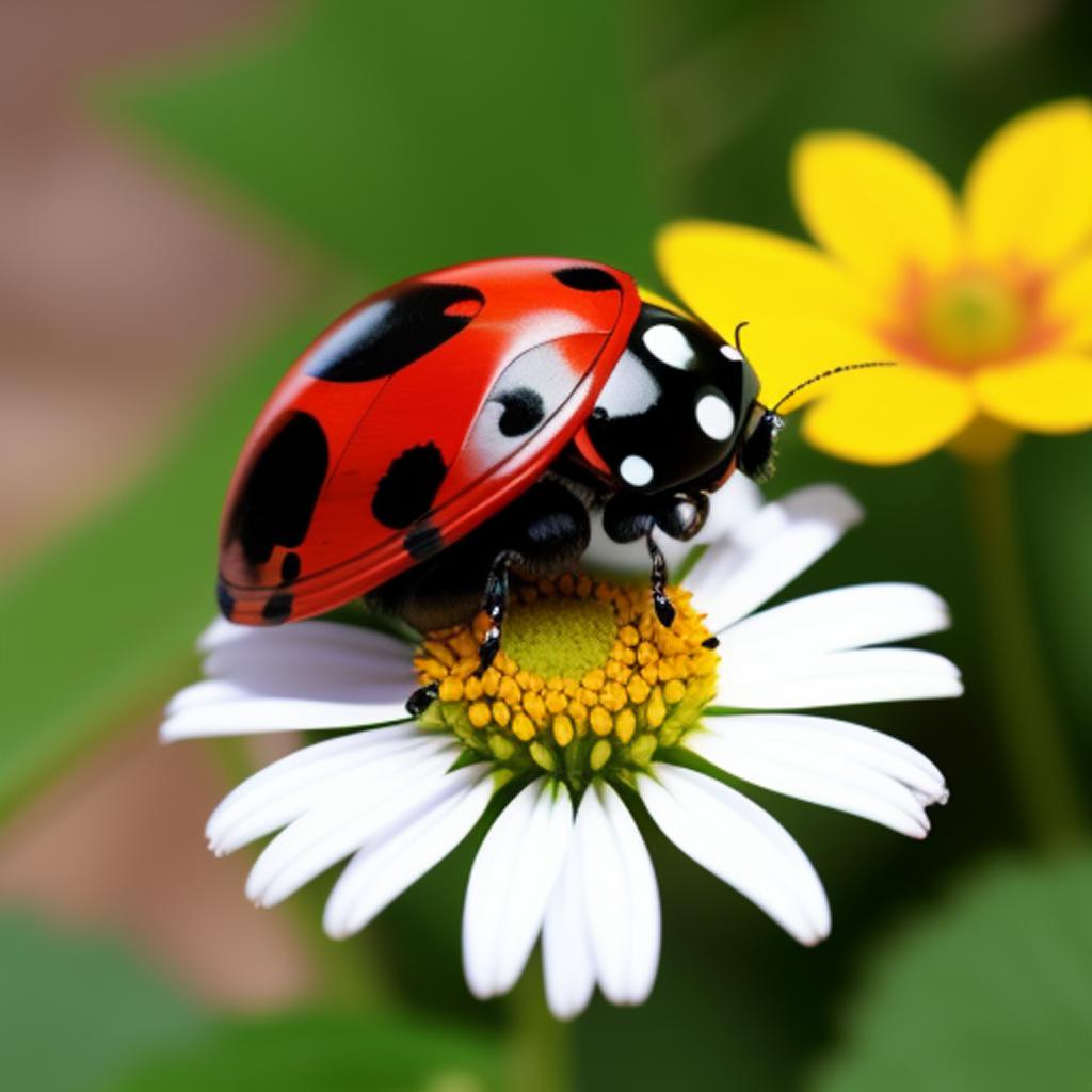 Ladybug in a flower by @ai_generated