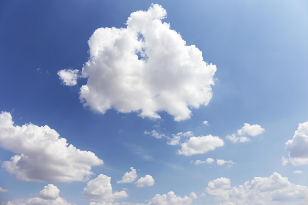 Blue sky background with clouds’ natural background. Stock Free