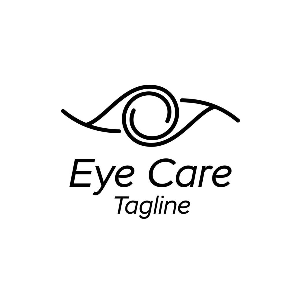 line art eye care logo design Stock Free