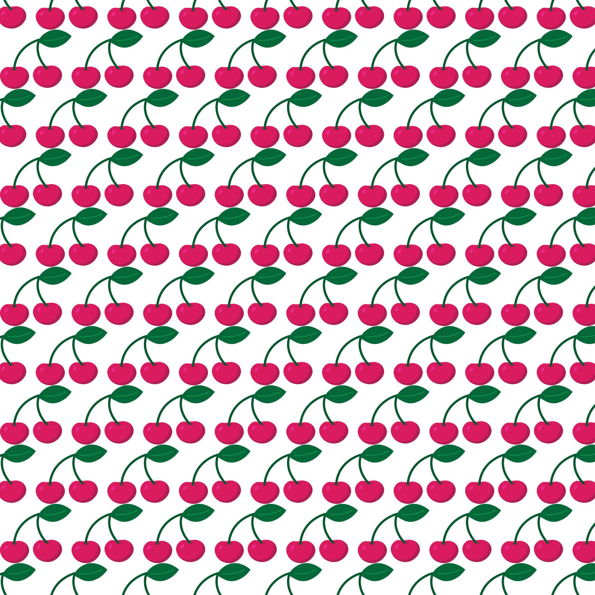 Pattern Cherry background Free Vector