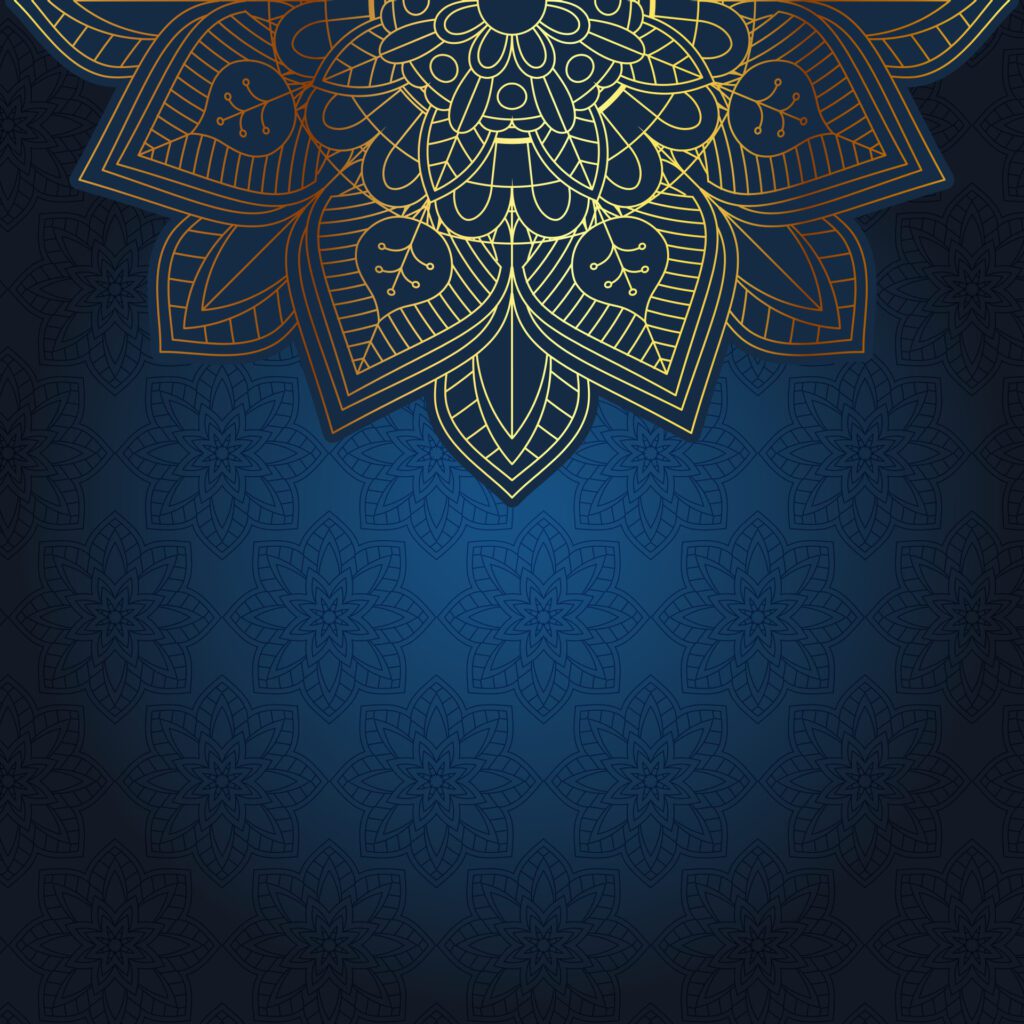 elegant background with a decorative gold mandala design Free Vector