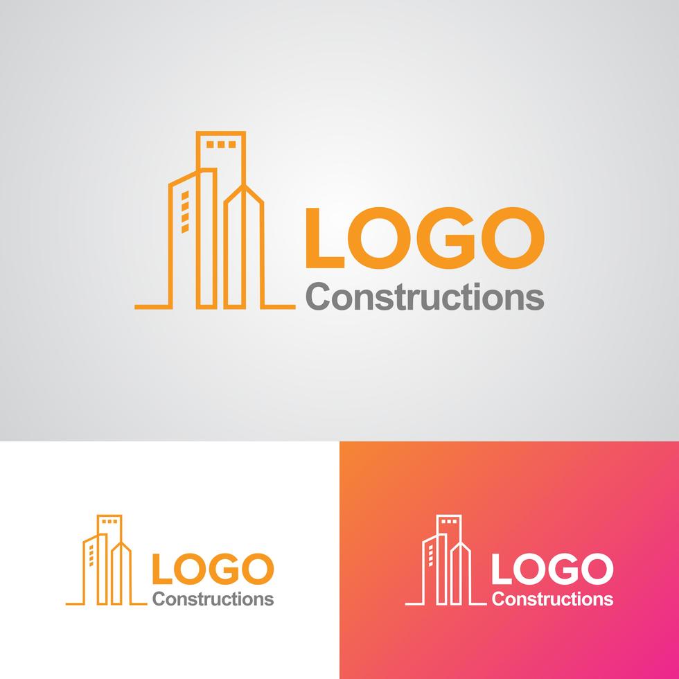 Construction Logo Design Template Stock Free