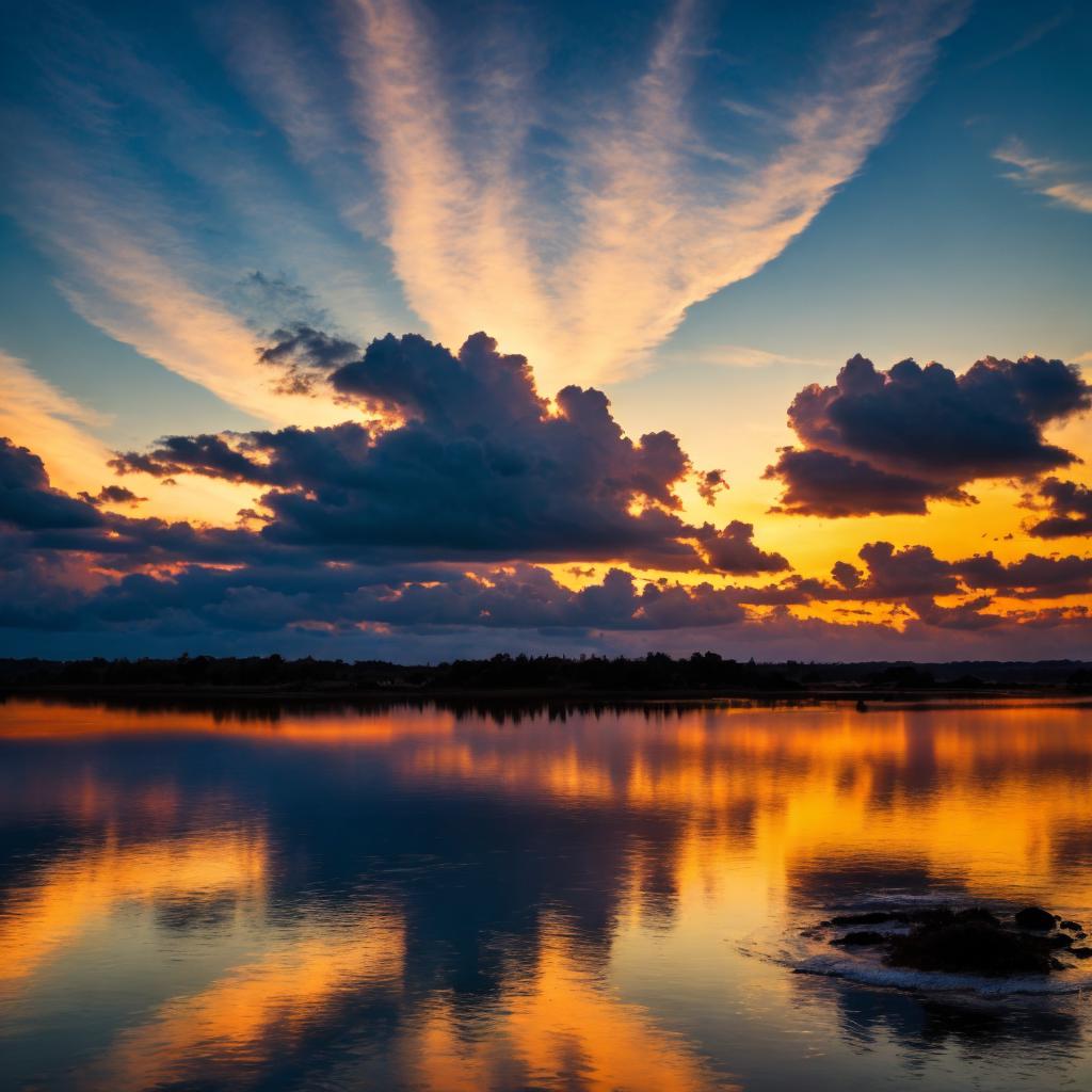 Sunset clouds Nature photography,HD by @ai_generated