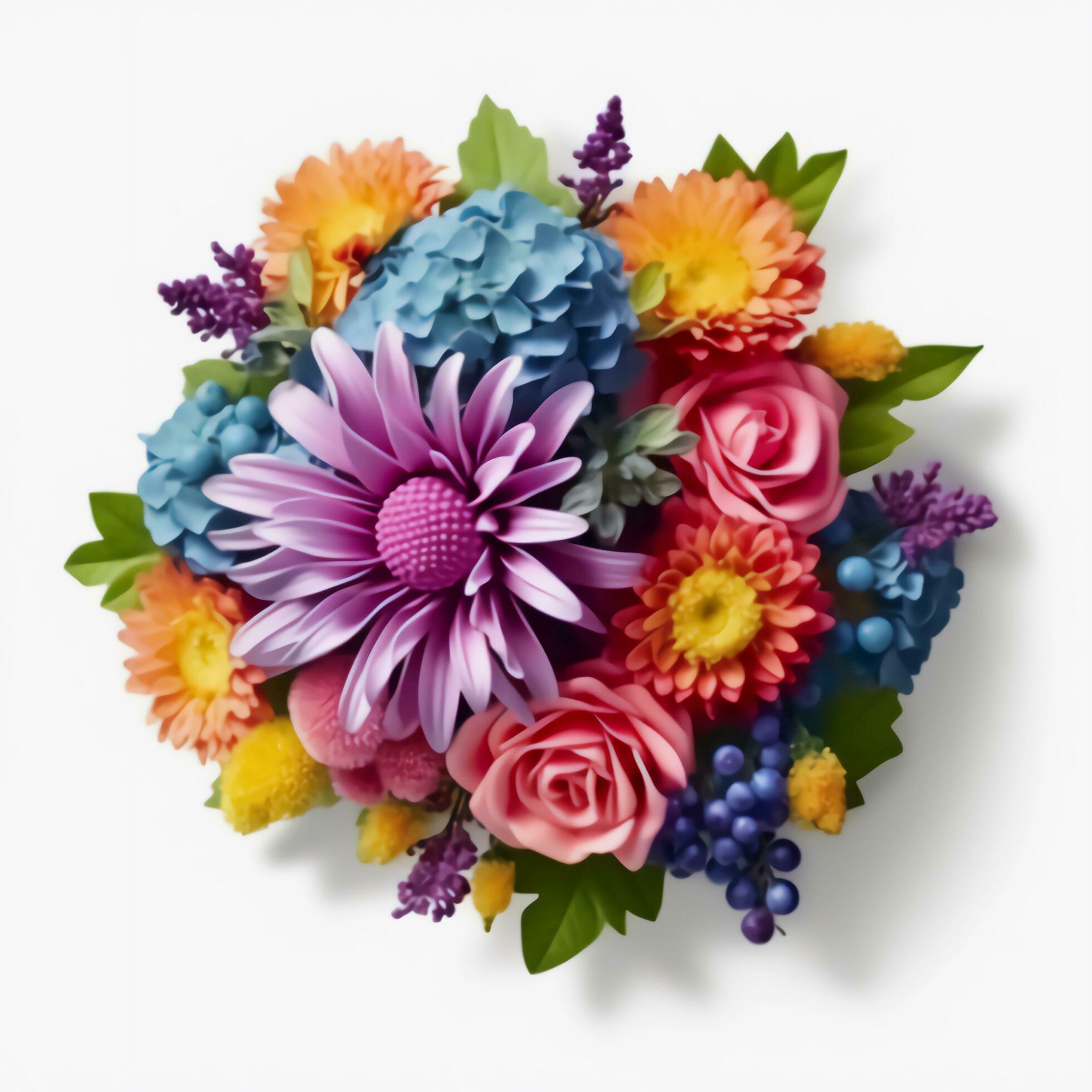 A colorful bouquet of flowers. AI Generated. Stock Free