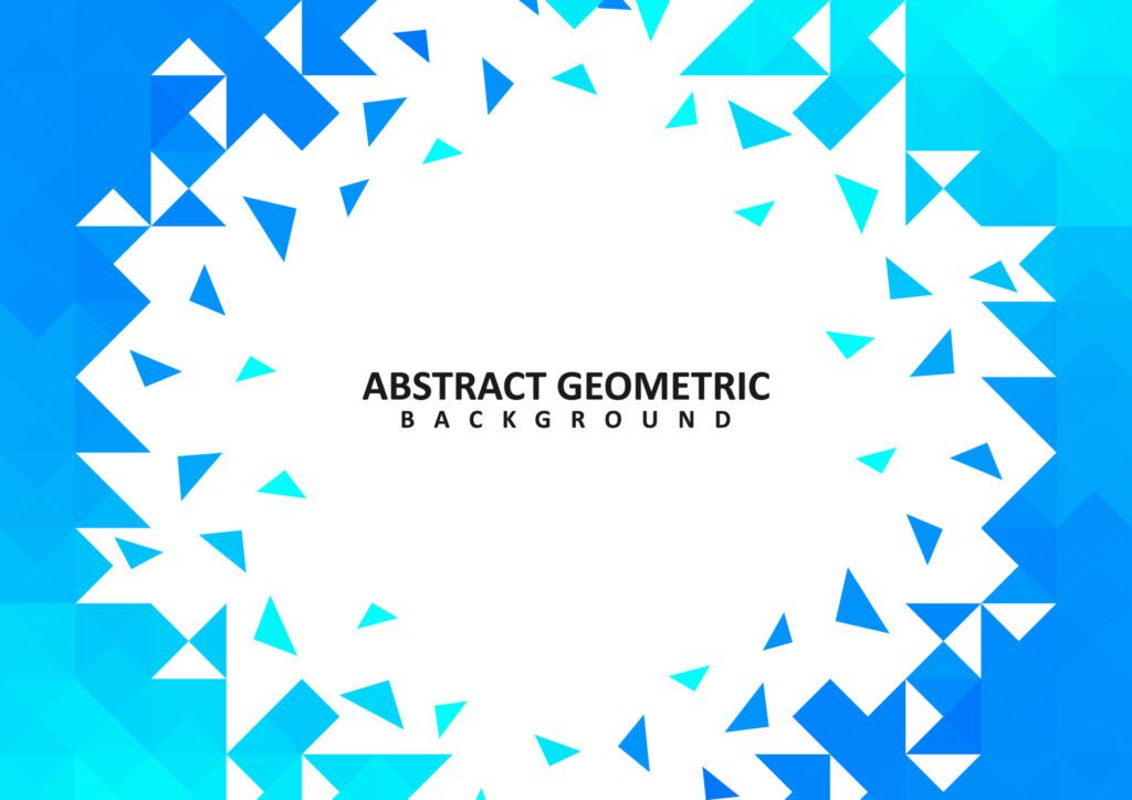 Abstract blue geometric vector background design Free Vector