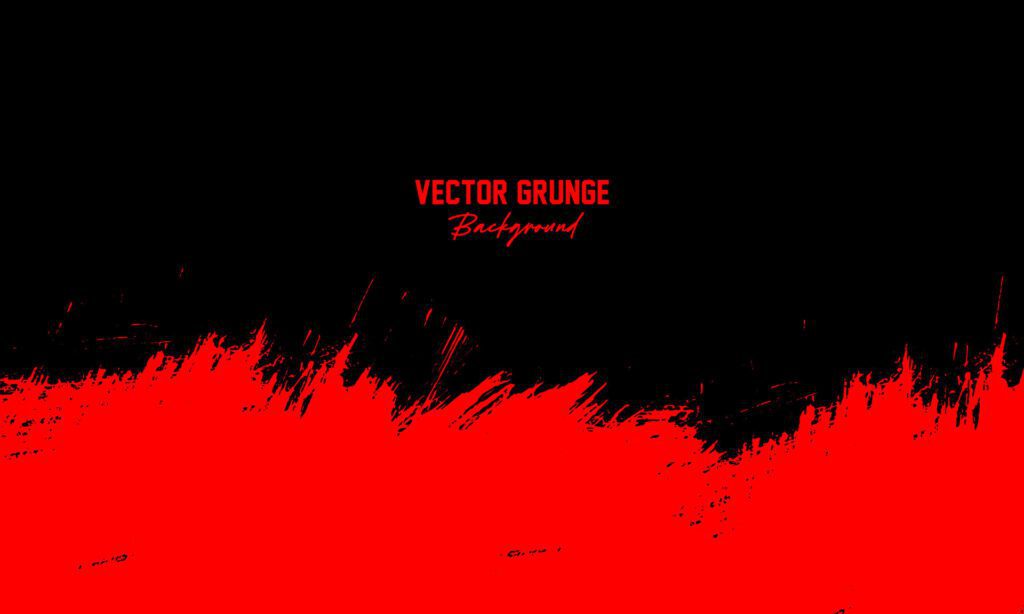 abstract black red grunge background vector Free Vector