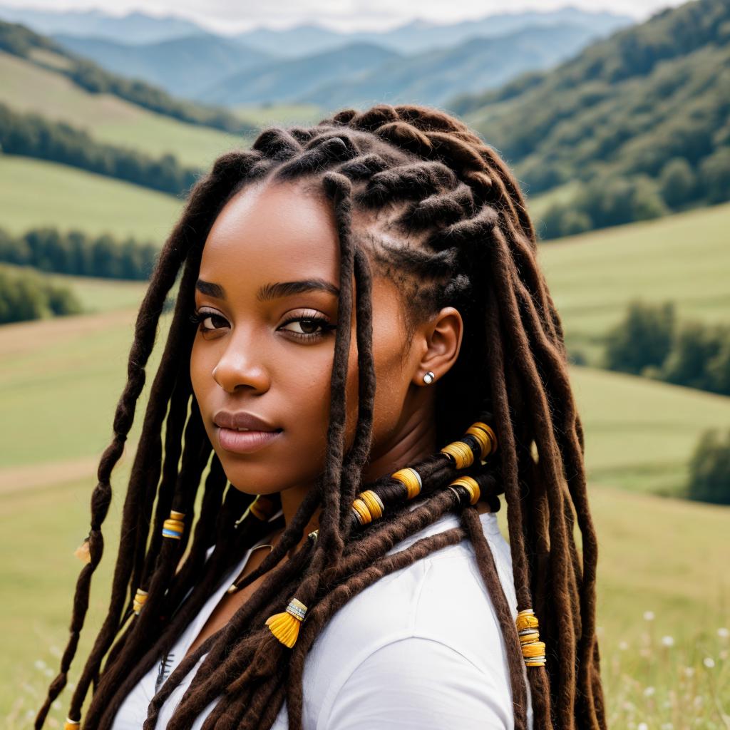 Young woman with dread by @ai_generated